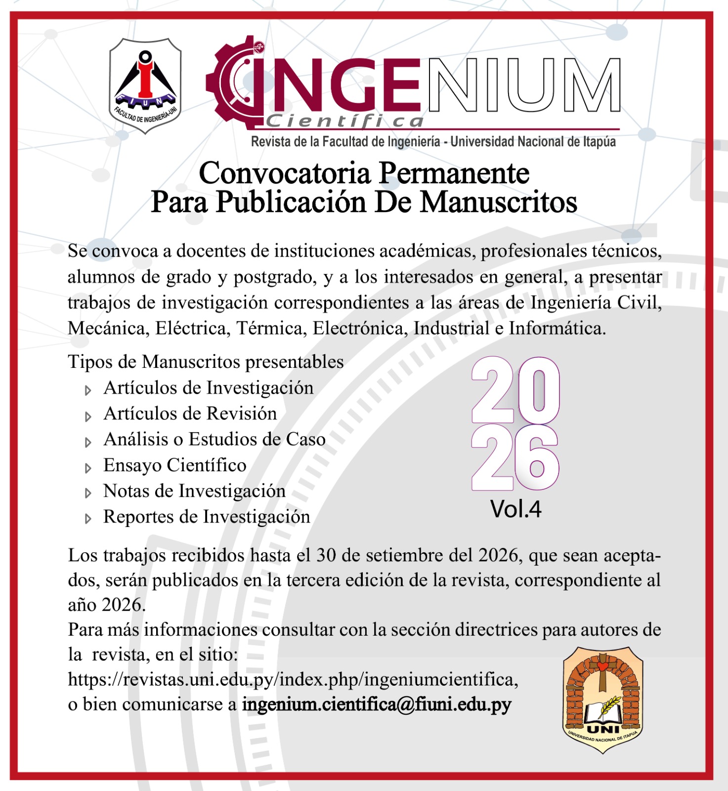 Convocatoria 2026